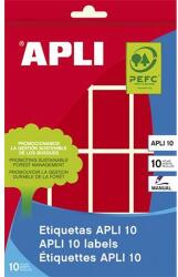 APLI LCA2756 25x40mm kézzel írható etikett címke kerekített sarkú piros 128 címke/csomag