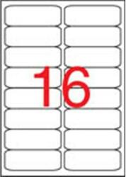 APLI 02418 99, 1x34mm 2 pályás univerzális etikett kerekített sarkú 16 címke/ív 100ív/doboz