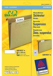 Avery-Zweckform L6021REV-25 45, 7x16, 9mm 4 pályás univerzális etikett visszaszedhető kerekített sarkú 64 címke/ív 25ív/csomag