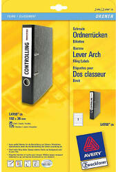 Avery-Zweckform L4760 192x38mm 1 pályás univerzális etikett iratrendező gerincre kerekített sarkú 7 címke/ív 100ív/doboz