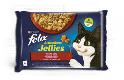 FELIX 4x85g Sensation Zselé Marha + Csirke Alutasak 604 - tenyesztoitap