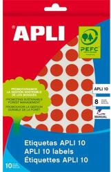 APLI LCA2732 10mm kézzel írható kör etikett címke piros 1008 címke/csomag