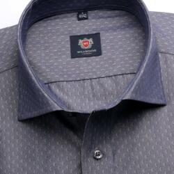 Willsoor pentru bărbați subțire brad tricouri Londra (înălțime 176-182) 6241 în grafit culoare cu blând model