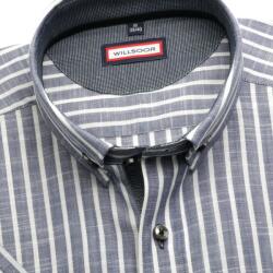 Willsoor pentru bărbați subțire potrivi tricouri (înălțime 176-182) 6275 în gri culoare cu scurt maneca