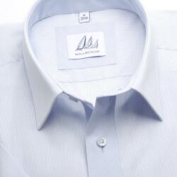 Willsoor pentru bărbați subțire potrivi tricouri (înălțime 176-182) 6410 în albe culoare cu benzi şi scurt ma