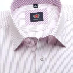 Willsoor pentru bărbați subțire potrivi tricouri Londra (înălțime 176-182) 7406 în albe culoare cu benzi