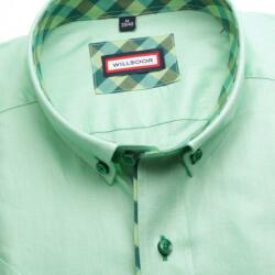 Willsoor pentru bărbați subțire potrivi tricouri (înălțime 176-182) 6609 cu scurt maneca în verde culoare