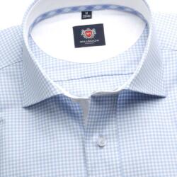 Willsoor pentru bărbați subțire potrivi tricouri Londra (výška176-182) 6291 cu fin albastru zaruri şi formule