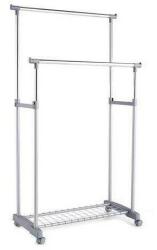 Zeller Suport umerase haine mobil dublu, 83 x 43 x 93.5-170 cm Raft