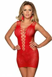 Q-Lingerie Сексапилна мини рокля ql червена