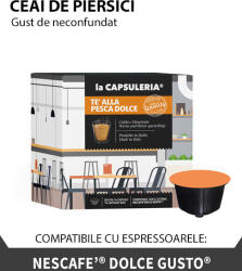 La Capsuleria Ceai de Piersici, 16 capsule compatibile Dolce Gusto, La Capsuleria (DG10)