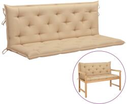 vidaXL Pernă bancă de grădină, bej, 150 cm, material oxford (315019)