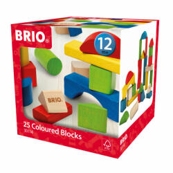 BRIO Set Blocuri Colorate Din Lemn 25 Piese (brio30114) - carlatoys