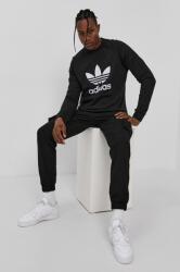 Adidas pamut melegítőfelső H06651 fekete, férfi, nyomott mintás - fekete XS