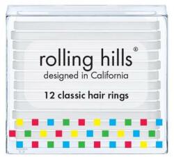 Rolling Hills Set elastice de păr - Rolling Hills Classic Hair Rings Transparent 12 buc