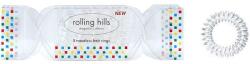 Rolling Hills Elastic- brățară pentru păr, transparentă - Rolling Hills 5 Traceless Hair Rings Cracker Transparent 5 buc