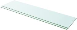 vidaXL Rafturi, 2 buc. , 100 x 25 cm, panouri sticlă transparentă (3051585) Raft