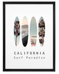 ATMOSPHERA Tablou deco Surf California, geam sticla, rama MDF, 32x42 cm