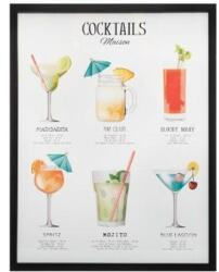 Atmosphera Createur D'interieur Tablou deco Coctails, geam sticla, rama MDF, 32x42 cm
