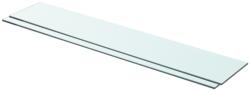 vidaXL Rafturi, 2 buc. , 80 x 15 cm, panouri sticlă transparentă (3051573) Raft