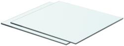 vidaXL Rafturi, 2 buc. , 40 x 30 cm, panouri sticlă transparentă (3051556) Raft
