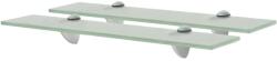 vidaXL Rafturi suspendate, 2 buc. , 50 x 20 cm, sticlă, 8 mm (3051536) Raft