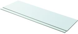 vidaXL Rafturi, 2 buc. , 100 x 30 cm, panouri sticlă transparentă (3051586) Raft