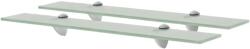 vidaXL Rafturi suspendate, 2 buc. , 60 x 20 cm, sticlă, 8 mm (3051537) Raft