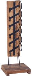 vidaXL Suport 6 sticle de vin, 35x35x100 cm, lemn masiv de tec (288809) Suport sticla vin