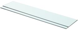 vidaXL Rafturi, 2 buc. , 70 x 15 cm, panouri sticlă transparentă (3051568) Raft