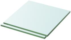 vidaXL Rafturi, 2 buc. , 30 x 30 cm, panouri sticlă transparentă (3051551) Raft