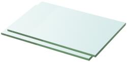 vidaXL Rafturi, 2 buc. , 30 x 15 cm, panouri sticlă transparentă (3051548) Raft