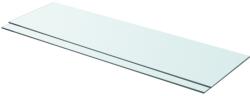 vidaXL Rafturi, 2 buc. , 90 x 25 cm, panouri sticlă transparentă (3051580) Raft