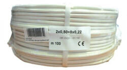 Nestron 2X0, 5+8X0, 22/100 Árnyékolt kábel; 2 db ér 0, 5 mm2 és 8 db ér 0, 22 mm2 keresztmetszettel; 100 fm