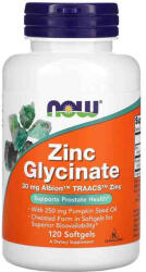 NOW Zinc Glycinate (Glicinat de zinc), Now Foods, 120 softgels