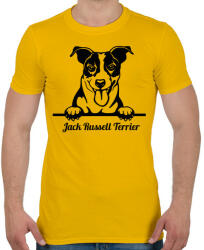 printfashion Jack Russel Terrier - Férfi póló - Sárga (5117972)