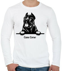 printfashion Cane Corso - Férfi hosszú ujjú póló - Fehér (5119068)