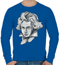 printfashion Beethoven - Férfi pulóver - Királykék (5095549)