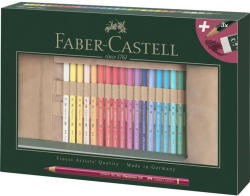 Faber-Castell Rollup 30 creioane colorate POLYCHROMOS + 3 creioane grafit CASTELL 9000, FABER-CASTELL (FC110030)