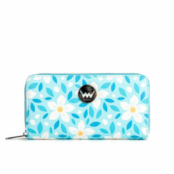Vuch Kendra világos kék-fehér virágos női pénztárca (P9252)