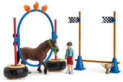 Schleich Set Schleich 42482, Cursa de agilitate cu ponei (42482S) Figurina