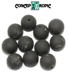  Shungit Mat Rotund 11-11, 9 mm - Protectie EMF- Margele Pietre Semipretioase - 1 Buc