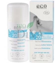 eco cosmetics Loțiune fluidă de protecție solară SPF 20 fără parfum Eco Cosmetics 100ml