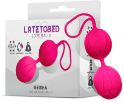  Bile Vaginale, Latetobed Geisha Double Kegel Balls Rose Red 70gr (M-850)