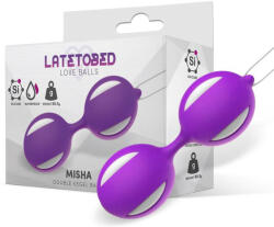 Bile Vaginale, Latetobed Misha Double Kegel Balls Silicone Purple (LT-670)