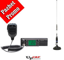 PNI Statie radio CB PNI Escort HP 9500 ASQ, 12V 24V, mufa de bricheta inclusa + Antena CB PNI S75 lungime 75cm + Baza magnetica (PNI-HP9500 + PNI-S75) Statii radio