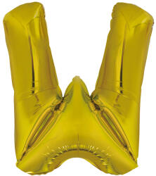 Riethmüller Fólia léggömb, "W" betű, arany, 113 cm