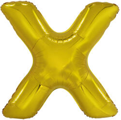 Riethmüller Fólia léggömb, "X" betű, arany, 96 cm