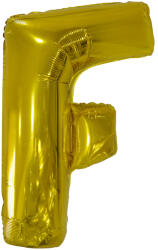 Riethmüller Fólia léggömb, "F" betű, arany, 99 cm