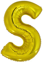 Riethmüller Fólia léggömb, "S" betű, arany, 86 cm